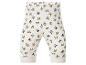 Weiße Babyhose mit Cartoon-Figuren-Print und bunten Punkten.