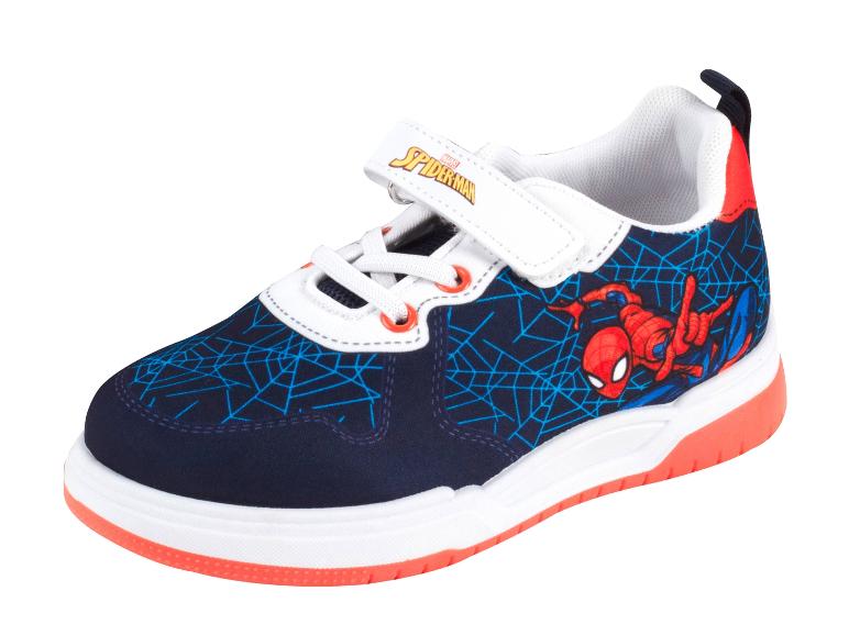 Kinderschuhe Spiderman: dunkelblau-rote Sneaker.