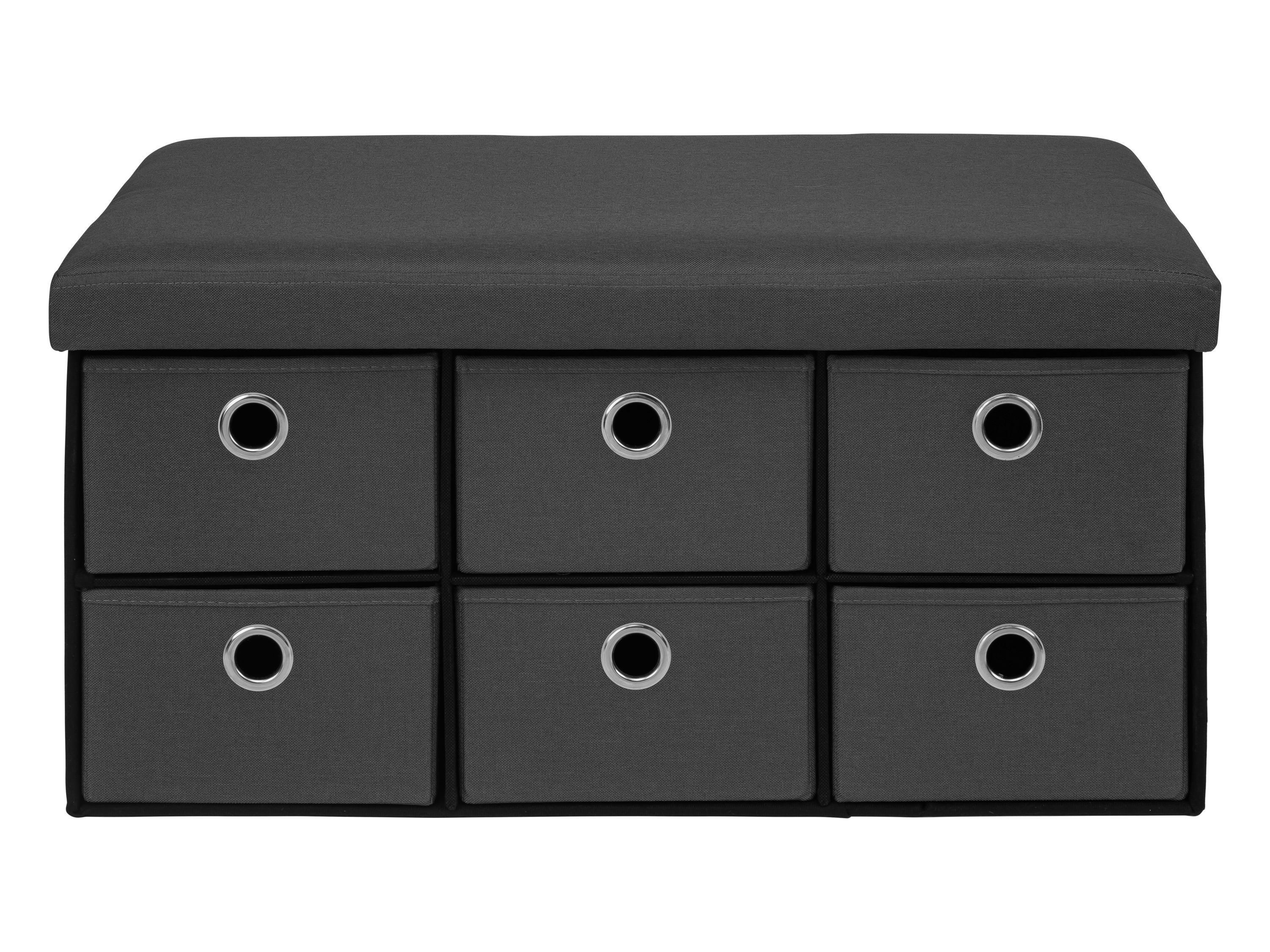 Thumbnail - LIVARNO® Sitzbank faltbar mit 6 Fächern (Anthrazit)