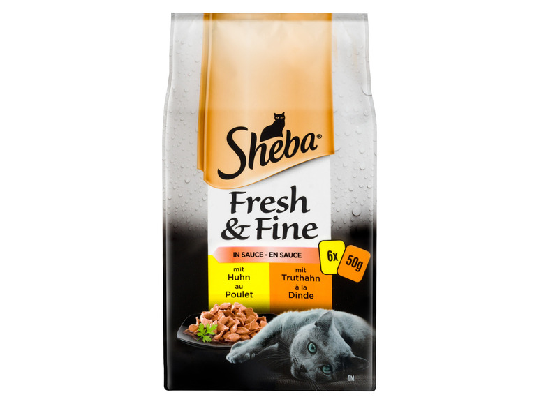 Gehe zu Vollbildansicht: Sheba Katzennassnahrung Fresh & Fine in Sauce mit Huhn & Truthahn, 6 x 6 x 50 g - Bild 2
