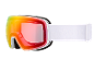 Skibrille mit Regenbogen-Gläsern und weißem Band mit der Aufschrift S1-S3 SPEQ GmbH.