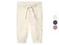 Cremefarbene Musselin-Hose mit Kordelzug und elastischen Bündchen, mit zusätzlichen Farboptionen.