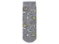 Graue Socke mit Kronen-, Regenbogen- und Wolkenmuster