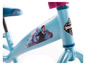 Ein blaues Kinderfahrrad mit Frozen-Motiv von der Marke HU.