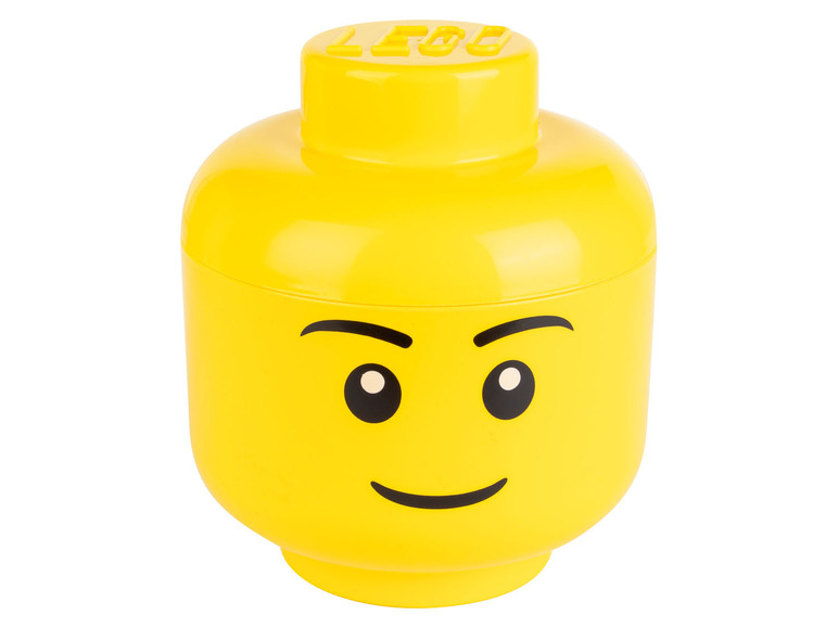 Gehe zu Vollbildansicht: Aufbewahrungsbox in Legokopf-Form, 2-teilig, stapelbar - Bild 2