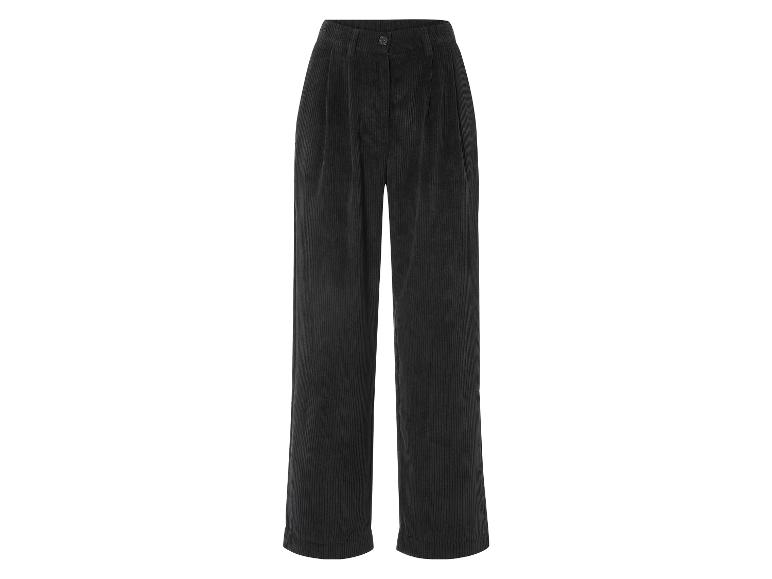 Schwarze Cordhose für Damen.
