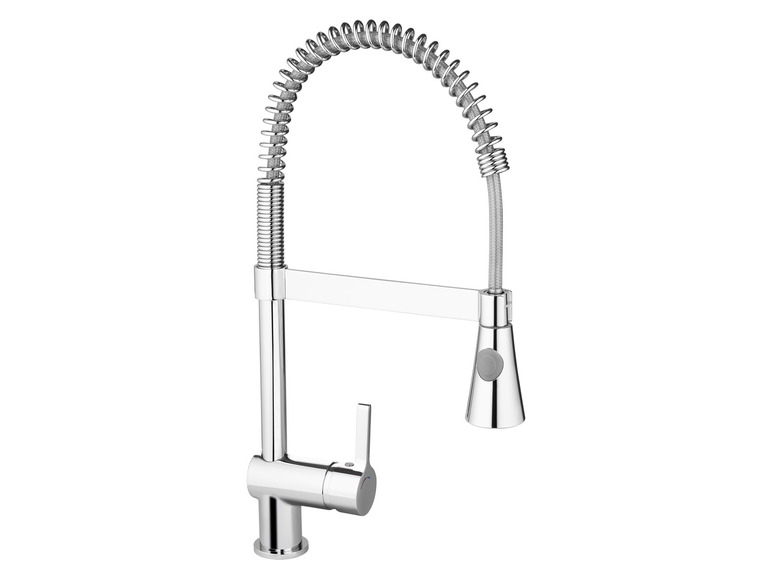 Küchenarmatur mit Spiralfeder / Gummischlauch