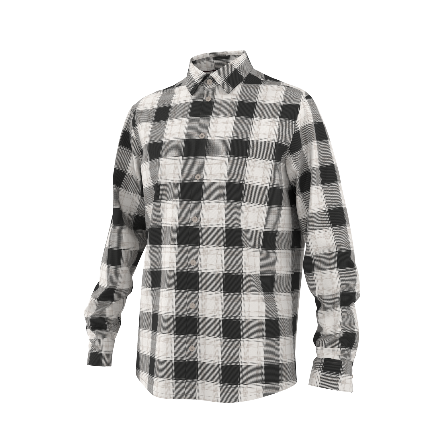 ESMARA MEN Herren Flanellhemd (Schwarz/weiß, M (39/40)) – Bild 4 von 4