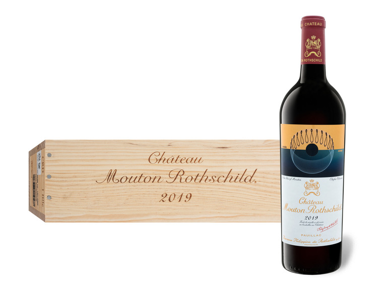 Gehe zu Vollbildansicht: Château Mouton Rothschild Pauillac 1er Grand Cru Classé trocken, Rotwein 2019 - Original-Holzkiste - Bild 2
