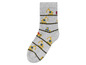 Graue Socke mit gelben Baggern