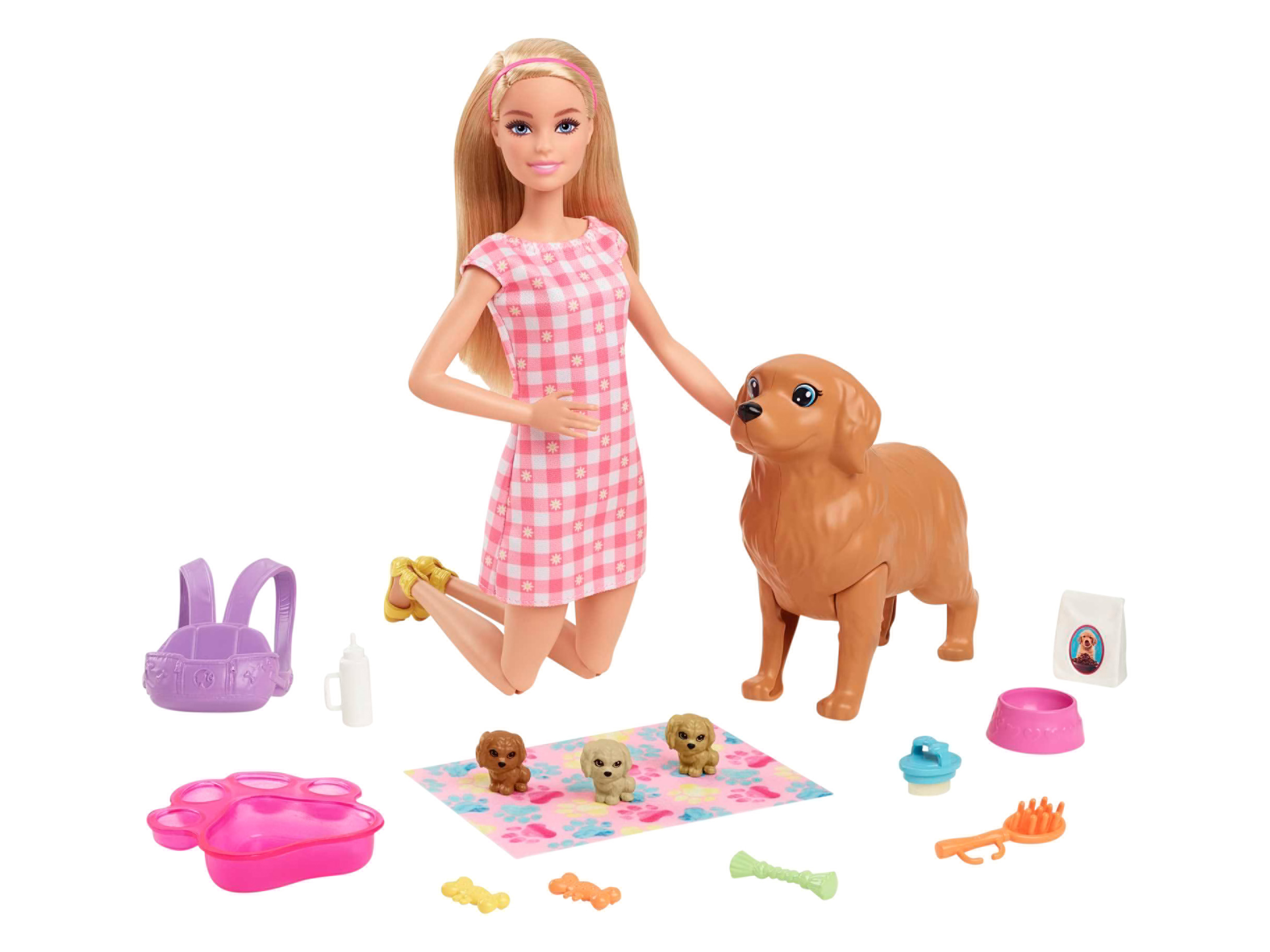 Thumbnail - Barbie Puppenset »Hund und Welpen / Haarspiel« (mit Hund und Welpen)