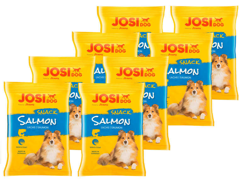 Gehe zu Vollbildansicht: JosiDog Hundesnack Salmon, 8 x 90 g - Bild 1