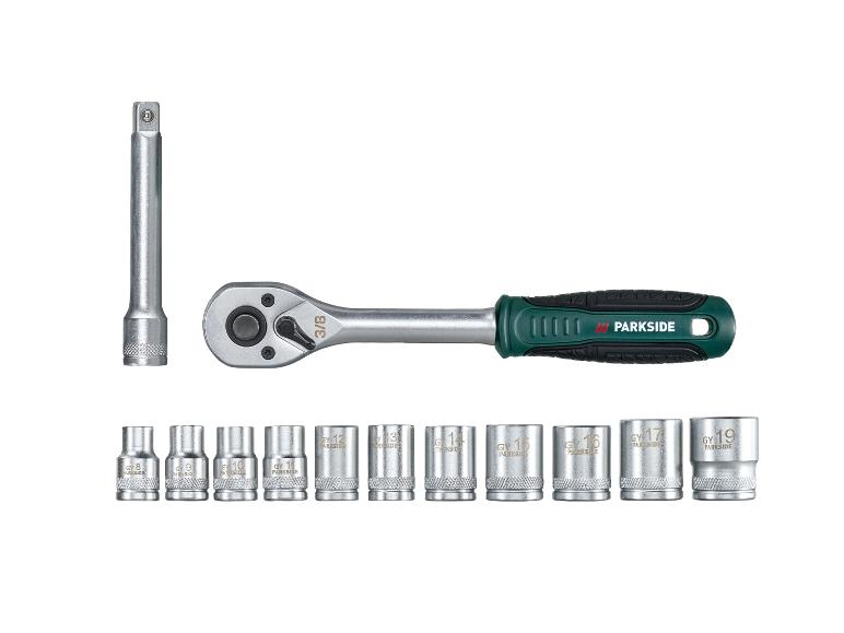 Parkside Steckschlüsselsatz mit Ratsche und Verlängerung.