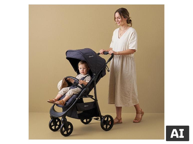 BABYGO Kinderwagen Style mit Mutter und Kind. [KI-generiertes Bild]