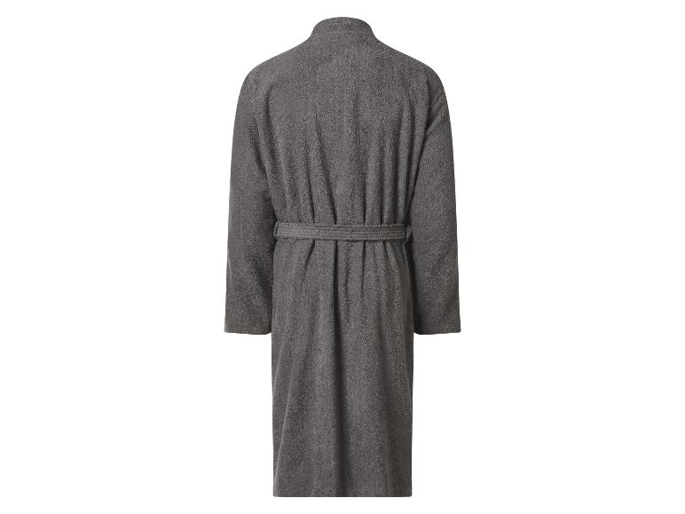 Dunkelgrauer Frottee-Bademantel, Rückansicht