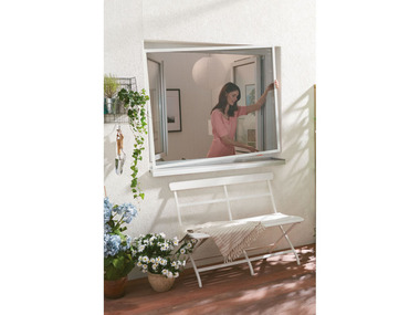 LIVARNO home Fenster-Insektenschutz, 100 x 120 cm, Alu-Rahmen