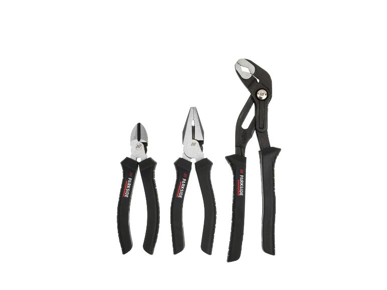 Parkside Zangen: eine Kombizange und zwei Universalzangen.