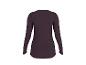 Dunkelbraunes Damen-Langarmshirt, Rückansicht.