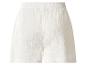 Weiße Damen-Shorts mit elastischem Bund und gekräuselter Textur