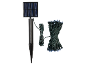 Solar-Lichterkette mit Erdspieß und aufgerolltem Kabel.