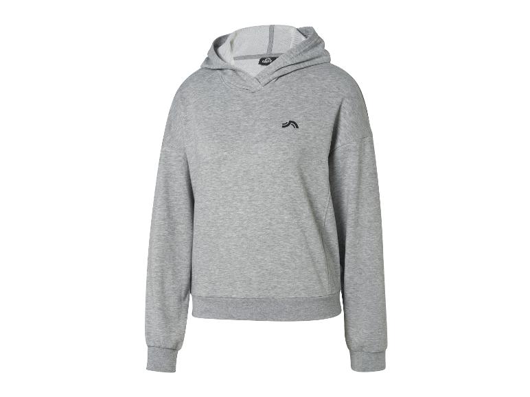 Grauer Crivit Hoodie mit schwarzem Logo.