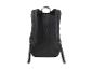 Schwarzer Rucksack mit gepolsterten Schultergurten und Netzrücken