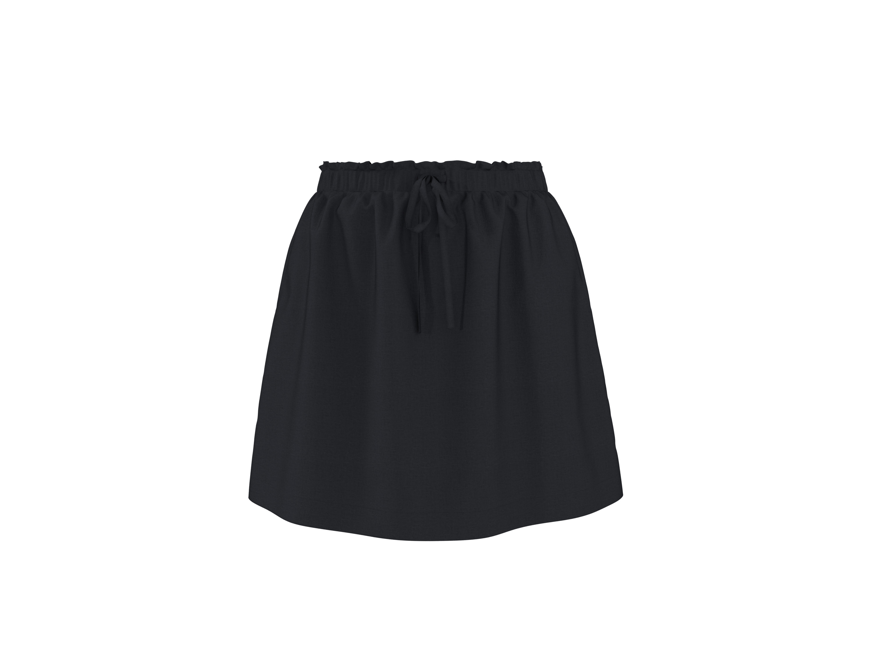 ESMARA® Damen Minirock mit Leinen (Schwarz, XS (32/34))