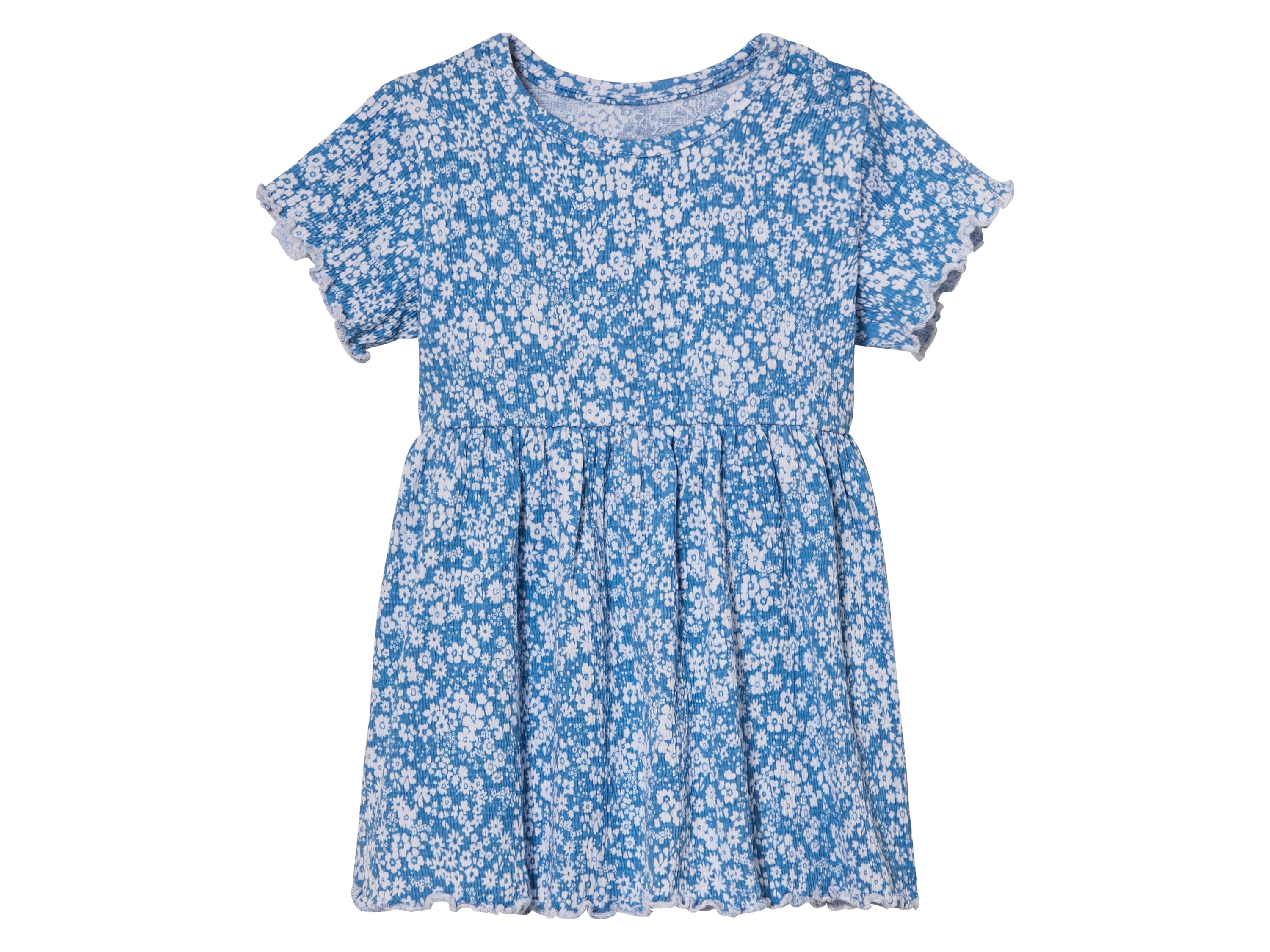 lupilu® Baby Mädchen Kleid (Blau, 62/68)““ | in sommerlicher Crinkle-Struktur