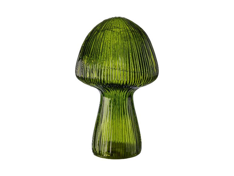 Grüne gerippte Glas-Pilz-Dekorationslampe