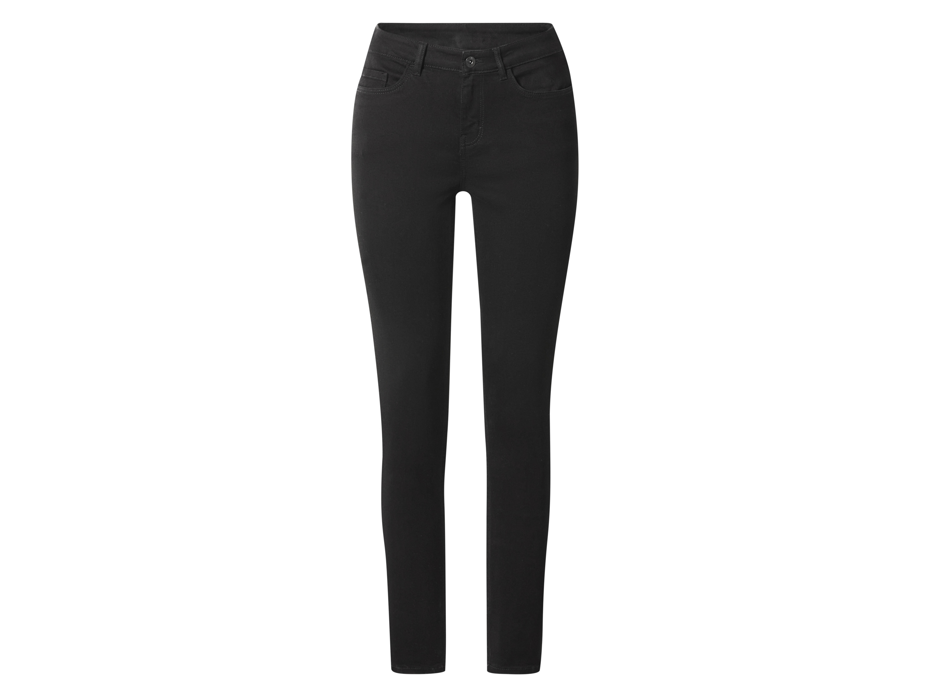 ESMARA® Damen Premium Po-Push-up-Jeans, Skinny Fit, normale Leibhöhe (Schwarz, 34)