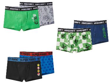 Kinder Boxershorts, 2 Stück »Minecraft / Super Mario«