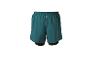 Dunkelgrüne Sportshorts mit schwarzer Innenhose