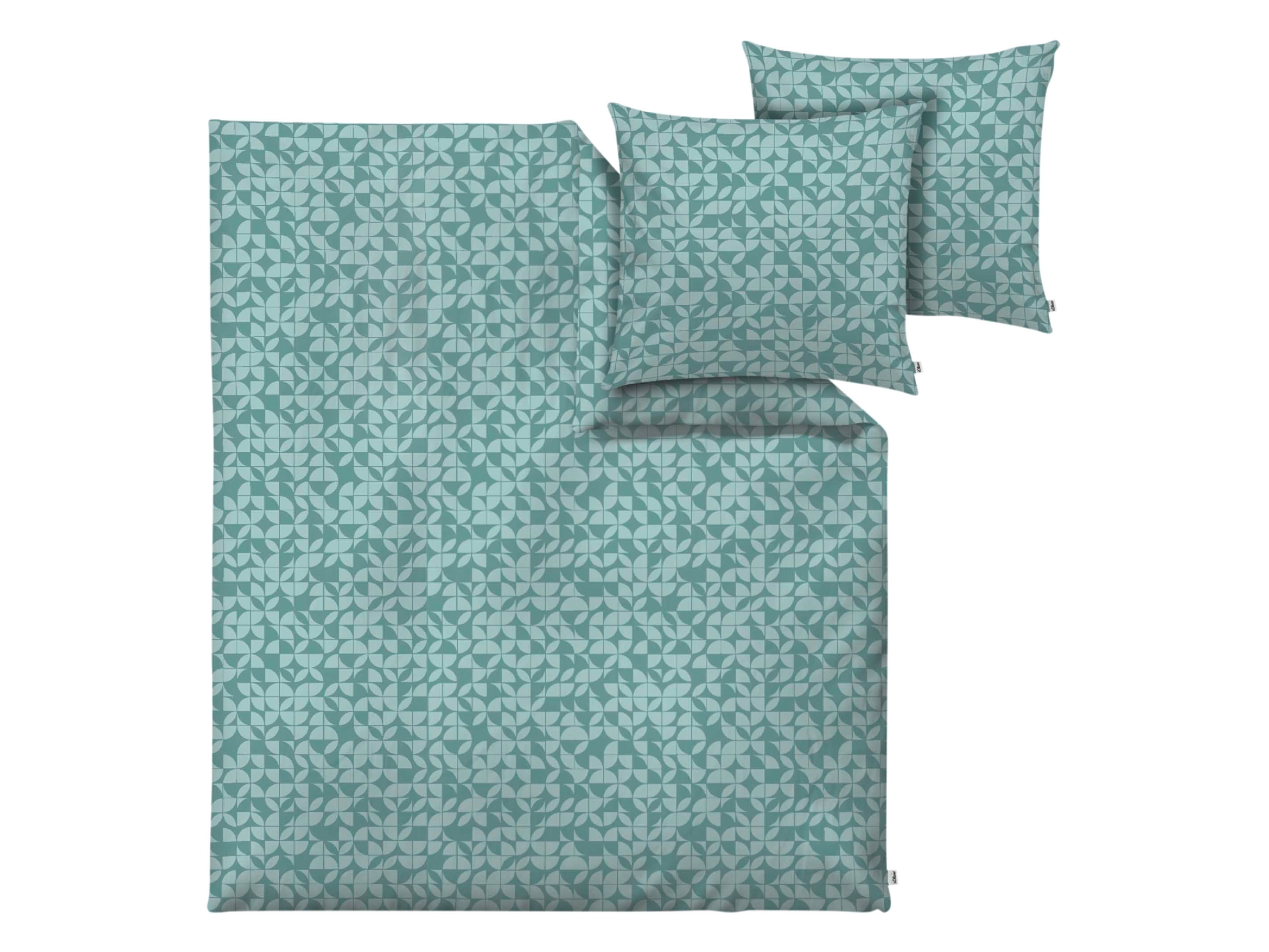 S.OLIVER Mako Satin Bettwäsche, 200 x 220 cm (Türkis)