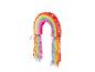 Buntfarbene Regenbogen-Piñata für Partys.