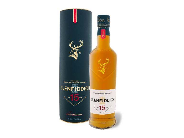 15 Jahre alter Single Malt Scotch Whisky mit Karton, 700 ml