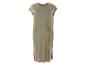 Beige Tunika-Kleid, minimalistischer Stil.