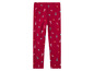 Rote Leggings mit Weihnachtsmotiven.