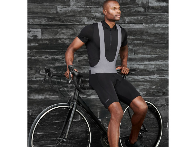Gehe zu Vollbildansicht: CRIVIT Herren Fahrradjumper mit ergonomischem, flexiblem Sitzpolster, schwarz/grau - Bild 3