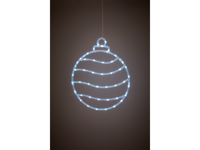 Leuchtende Weihnachtsdekoration in Kugelform mit Streifen