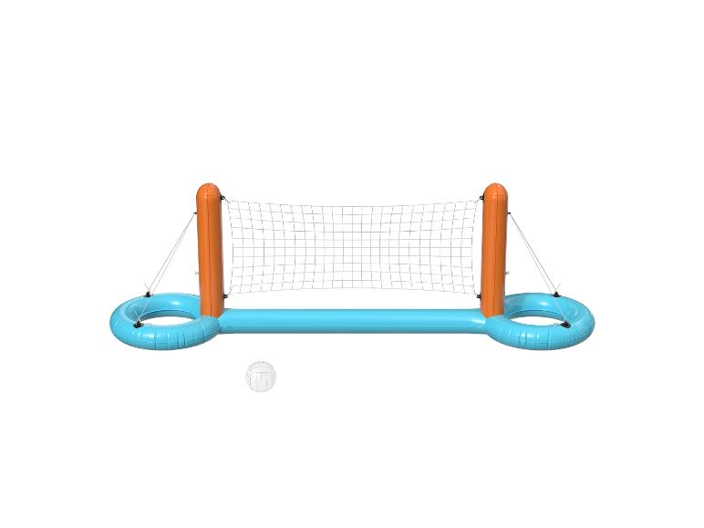 Aufblasbares schwimmendes Volleyballspiel mit Ball.