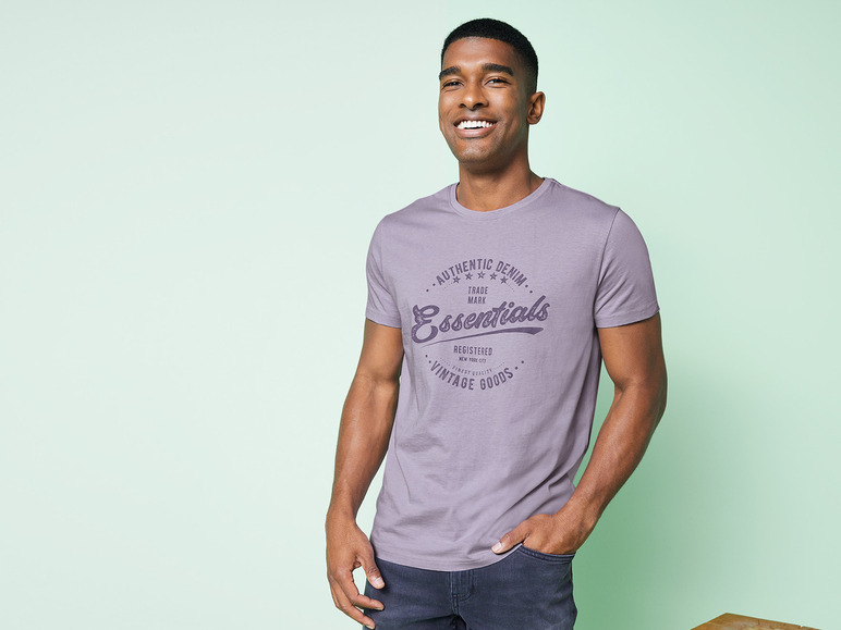 Gehe zu Vollbildansicht: LIVERGY® Herren T-Shirt mit Print aus reiner Baumwolle - Bild 10