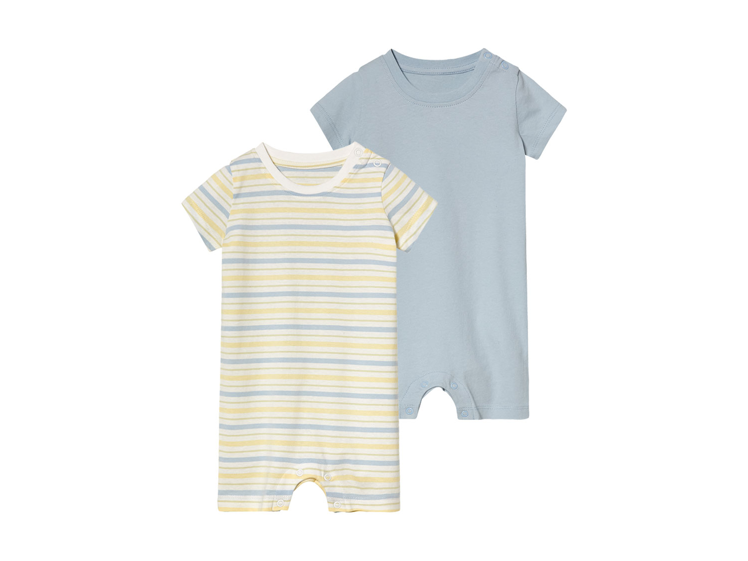 lupilu® Baby Jungen Pyjama kurz (62/68, weiß/blau) | 04335633065130