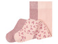 Zwei Paar rosa Socken mit Herzchenmuster