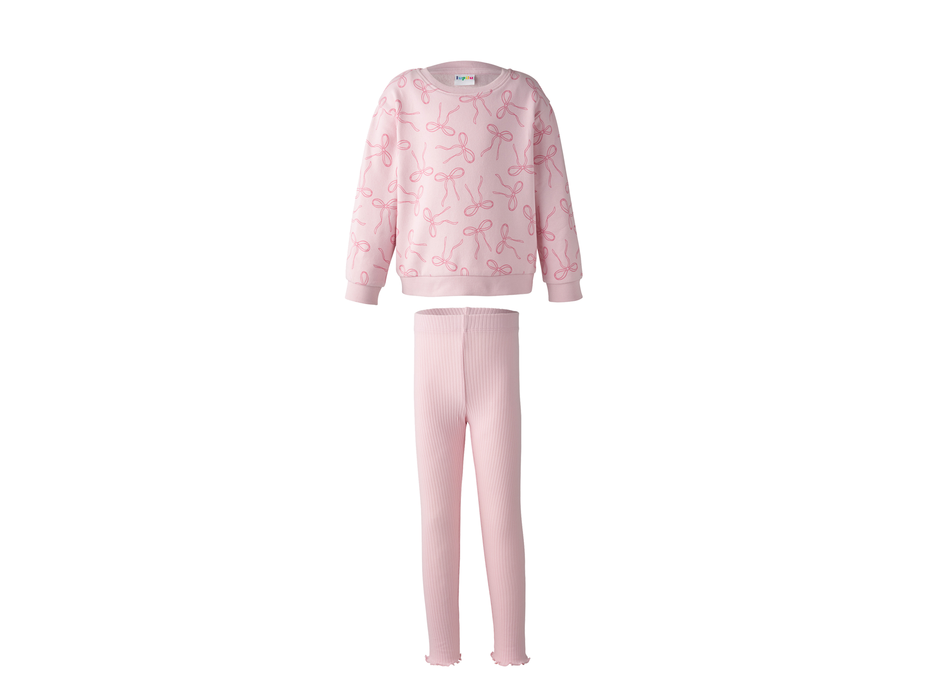 LUPILU® Kinder Sweatshirt und -Leggings / Kinder Sweatanzug, 2-teilig (Rosa, 122/128)