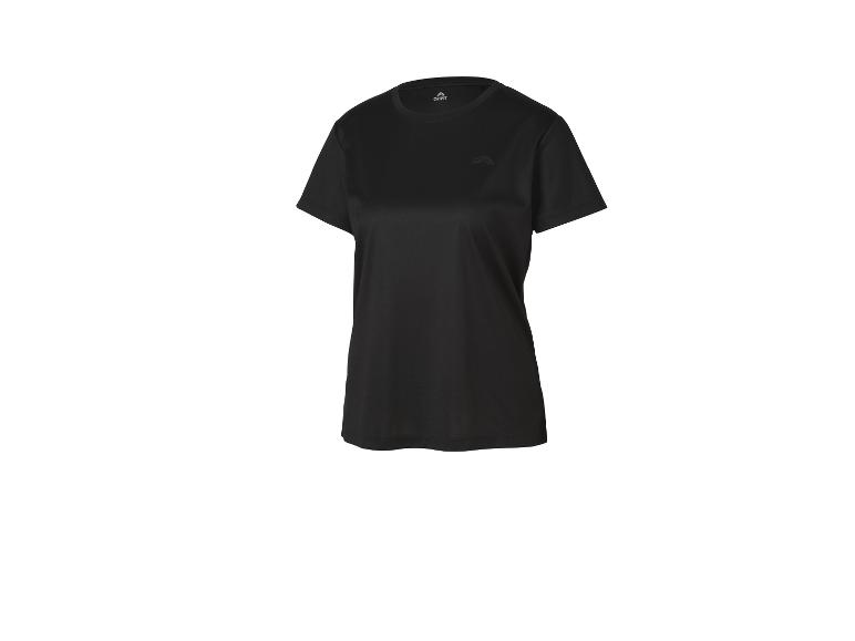 Schwarzes kurzärmeliges Damen-Sport-T-Shirt
