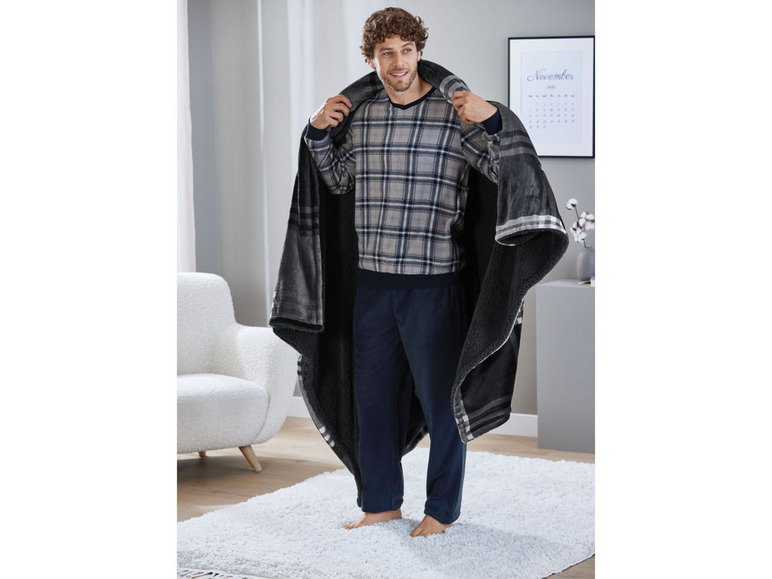 Gehe zu Vollbildansicht: LIVERGY Herren Pyjama, wärmende Fleece-Qualität - Bild 5