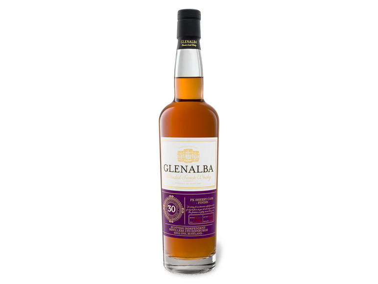 Gehe zu Vollbildansicht: Glenalba Blended Scotch Whisky 30 Jahre PX Cask Finish mit Geschenkbox 41,4% Vol - Bild 2