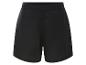 Einfache schwarze Sport-Shorts.