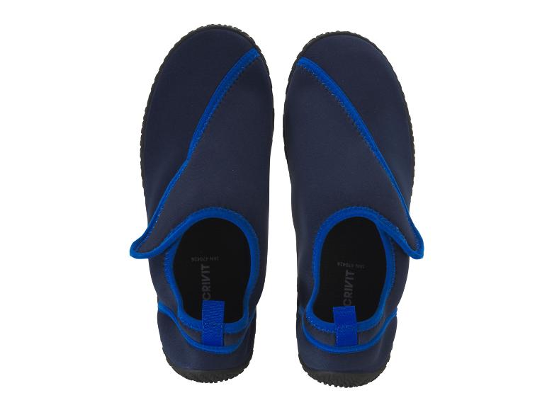 Crivit Badeschuhe, dunkelblau mit blau, Draufsicht.