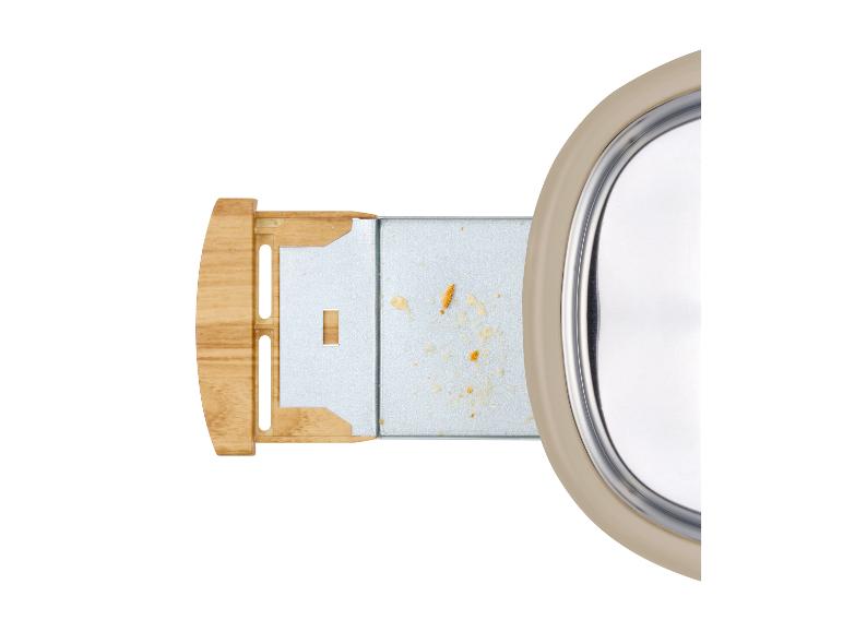 Toaster mit Holz- und Metallelementen.